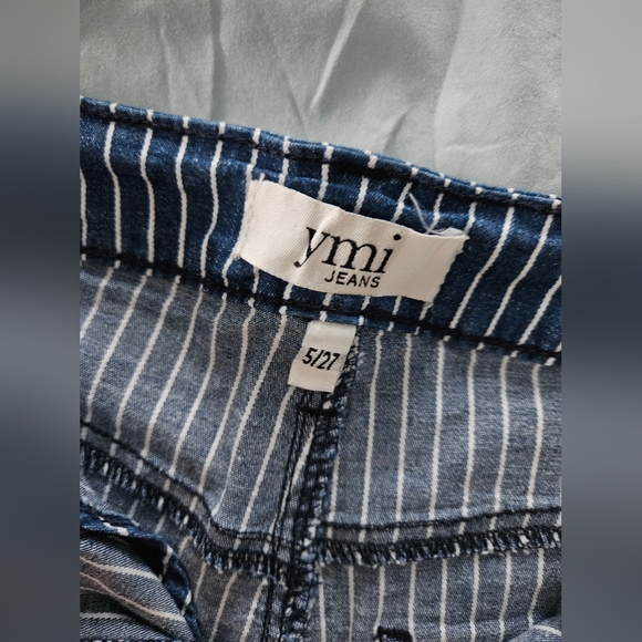 YMI Jeans Blue and White Striped Mini Skirt - Picture 2 of 6